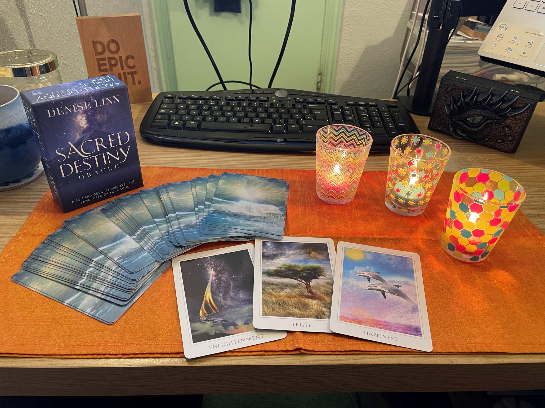 Oracle card spread used in a private session with Terry Bowen